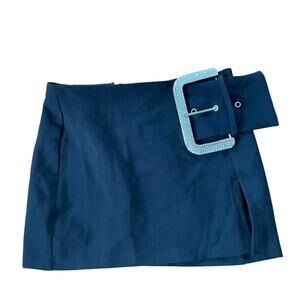 Forever21 Black Bedazzled Belt Mini Skirt NWT Punk Y2K size small